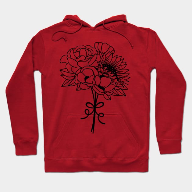 Bloom with Beauty: A Bouquet of Flowers Hoodie by GothicDesigns